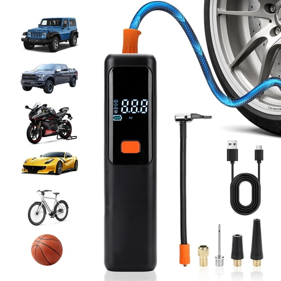 Tire Inflator Portable Air Compressor, 150 PSI Portable Air Compressor, Faster Tire Inflator for Car, Air Pump for Car Tires, Motor, Bicycle, Balls and More