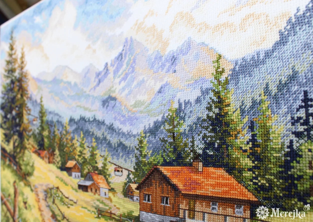 The Chamonix Valley K-244 Merejka Counted Cross-Stitch Kit