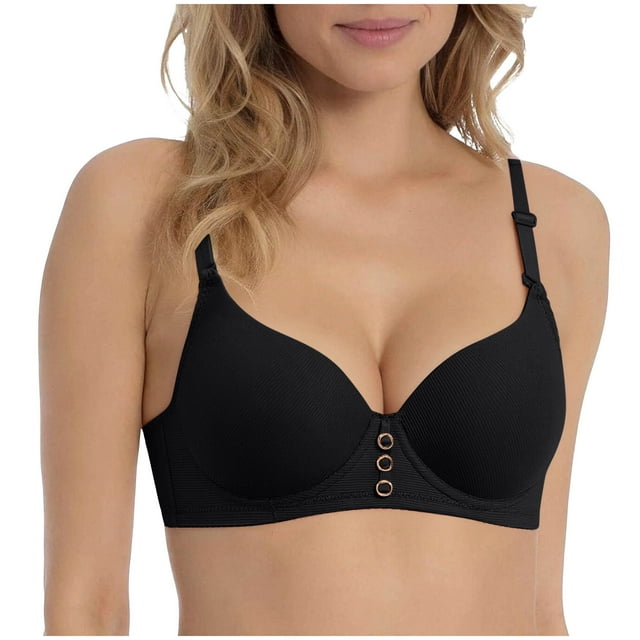 RXMEKW Underwire Bra for Women with Steel Rims, Solid Color Casual Bra, Nylon and Spandex