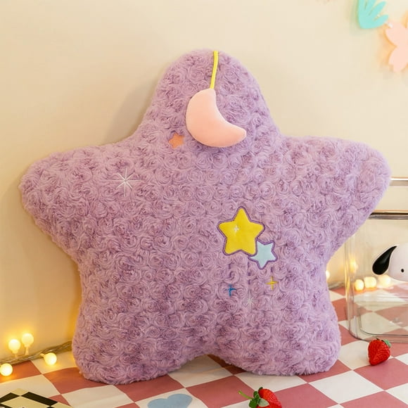 Cojín de juguete con forma de estrella para niña, cojín de noche con forma de corazón, almohada para coche, regalo para muñeca