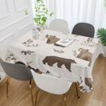 thumbnail image 2 of Yayeee Tablecloths 54" x 54" Rectangle Wrinkle Resistant Party Table Cover, Light Gray Bears, 2 of 8