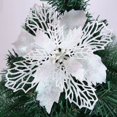 thumbnail image 1 of 10Pcs Christmas Glitter Artificial Poinsettia Flowers Xmas Poinsettia Artificial Wedding Flowers Decorations Xmas Tree Ornaments for Party Favors, 4.8inch, 1 of 4