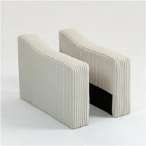 JERFIT Corduroy Modular Sofa Armrest Module, Beige Single Side Unit for Sectional Couch, Convertible Arm Rest & Backrest