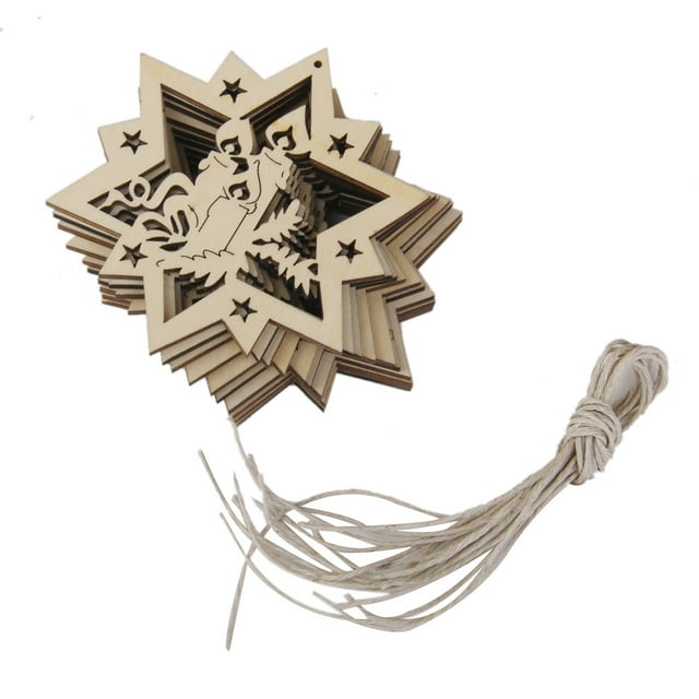 pieza 10pcs Etiqueta Colgante de Decoración de árbol de Navidad de