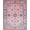 Pink Blue, Pattern 9, variant on ODIKA 4'x6' Oushak Floral Medallion With Distressed Vintage Allover Boho Motif Washable Area Rug None for Dorm Room, Small Living Stain Resistant Low Profile, Easy Care