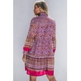 thumbnail image 3 of a.Jesdani Elegant Purple Floral Mini Dress - High Neck & Puff Sleeves, 3 of 8