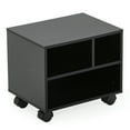 thumbnail image 2 of FITUEYES Mobile Under Desk Printer Machine Stand Work Cart with Wheels, MDF with Edges Protection, 3 Storage Spaces, 2 of 8