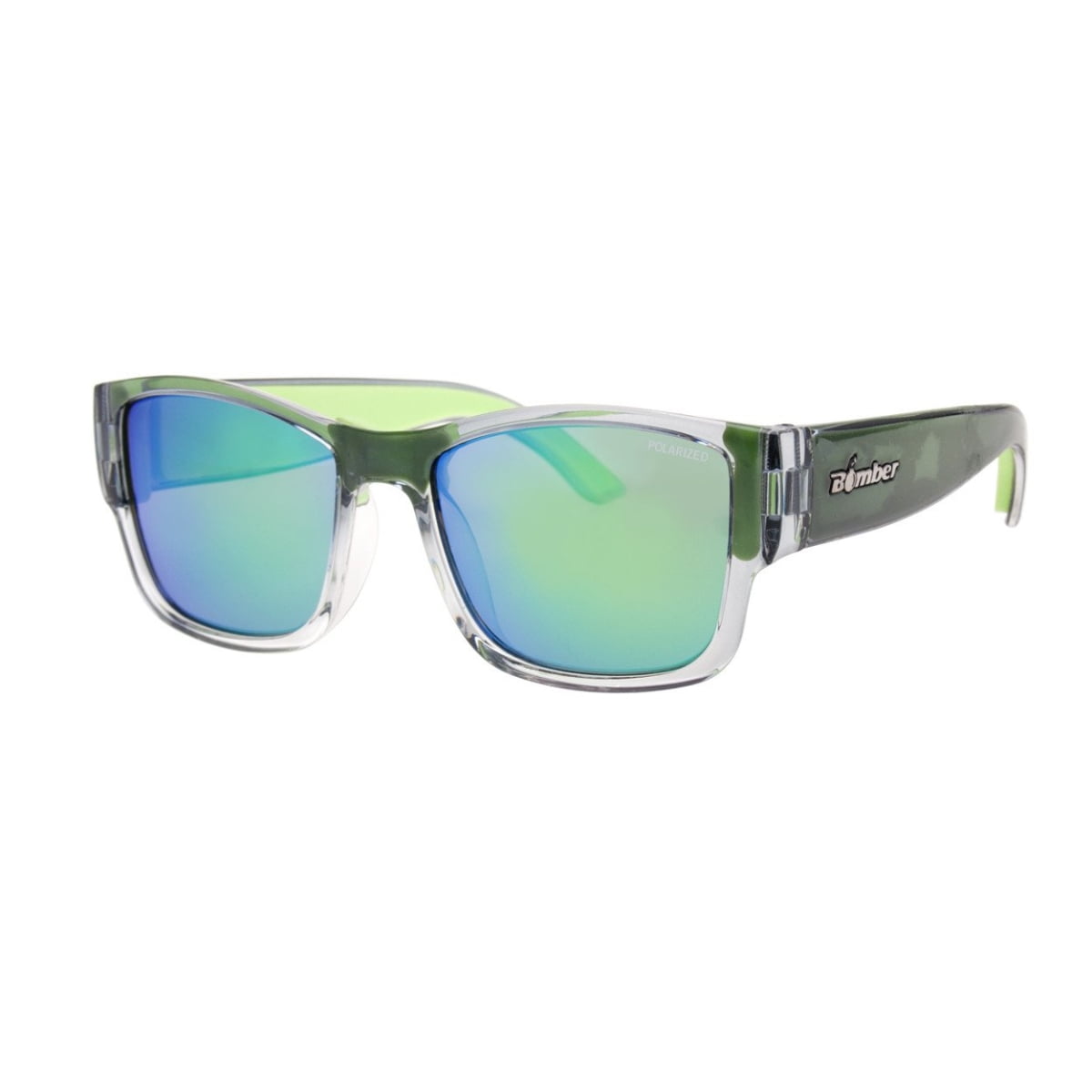 Bomber Sunglasses Gomer Bomb 2 Tone Smoke / Green Mirror Polarize