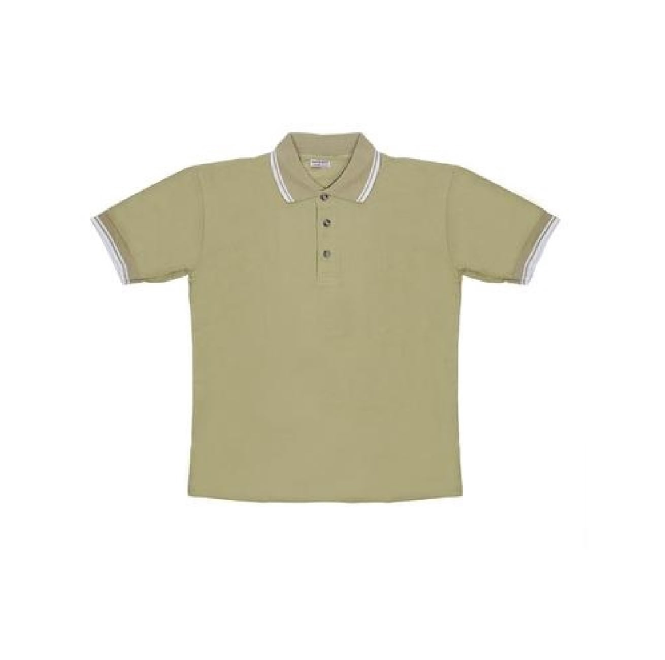 Khaki Knit Pullover Golf Polo Shirt 