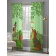 thumbnail image 4 of Green St. Patrick's Day Sheer Curtains 96 Inch Length 2 Panels Set Window Treatments, Green Lucky Clovers Dog Rod Pocket Semi Curtains for Living Room/Bedroom/Kitchen Décor, 104"W x 96"L, 4 of 7