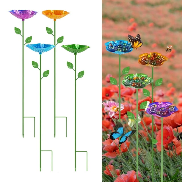 Comedero para pájaros de gran capacidad, adorno de jardín para patio al aire libre, pájaros pequeños Tipo B