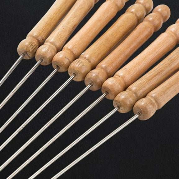 Hytrove Barbecue Stick Kabob Sticks for Grilling Durable for Hiking 24Pcs