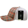 thumbnail image 3 of Decky 6017 6 Panel Mid Profile Structured Plaid Trucker Hat-102/White, 3 of 5
