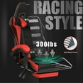 thumbnail image 3 of Bigzzia Gaming Chair with Footrest Ergonomic Computer Chair with Lumbar Support and Headrest for Adult,Red, 3 of 11