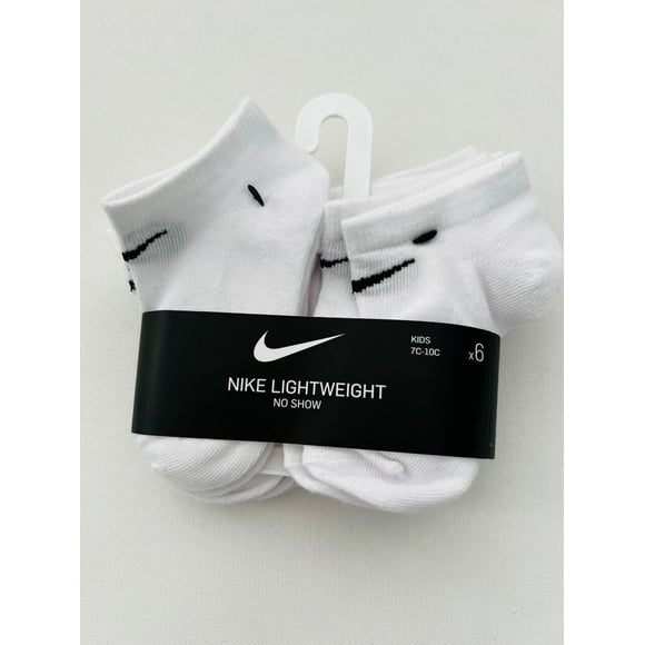 Nike 6-Pack Kids Lightweight No Show Socks White ( 7C )