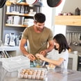thumbnail image 6 of QMTWT Stackable Plastic Egg Holder with Handle and Lid - 1/2/3 -Layer Large Capacity Egg Storage Tray for Refrigerator, Deviled Egg Carrier for Parties and Picnics, Durable for Kitchen Organization, 6 of 9