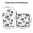 thumbnail image 3 of KLL Cool Chicken Pattern Oven Mitts and Pot Holders 2pcs Sets for Kitchen, Oven Mitt Heat Resistant 536°F, Oven Gloves for Kitchen,Cooking and Baking, 3 of 7