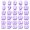 Purple, variant on Number Silicone Beads 1 to 30, Light Purple Pencil Top Protector Caps, 30 Pieces Different Arabic Number Beads for DIY Handmade Crafts Early Learning Accessories