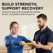THERABAND FlexBar Resistance Bar, Extra Light, Yellow Flex Therapy Bar for Physical Therapy, Wrist & Forearm Exercise Equipment, Non Slip Grip, Compact Design