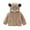 Brown, variant on Toddler Winter Coats for Girls Baby Girls Puffer Padded Jacket Infant Hoods Down Jacket Kids Lightweight Outerwear (Brown 12 Months)