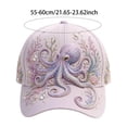 thumbnail image 5 of jiaxiM Raised Ocean Creatures Embroidery Baseball Cap Man Woman Soft Cotton Adjustable Hat for Daily Walking Shopping Travel Outdoor Sports Casual Street Matching Outfits, 5 of 8