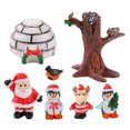 thumbnail image 1 of VERDANVERSE 1Set Realistic Snow Scene Resin Miniatures Santa Claus Figurines for Winter Wonderland Decor, 1 of 8