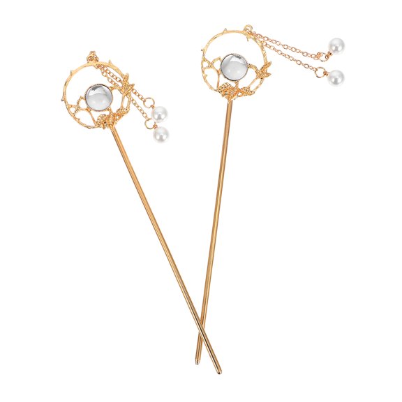 WORGEOUS  2 Pcs Spiral Hair Ties Stick Hairpin Wedding Accessories Evening Party
