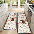 thumbnail image 4 of Kitchen Rugs Sets Of 2,Multicolor Christmas Deer Pattern Anti Fatigue Kitchen Mat Rugs Non Slip Washable,Decorative Kitchen Floor Mats for Kitchen,Sink,Laundry,17"x47"+17"x47", 4 of 5