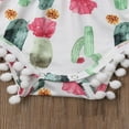 thumbnail image 4 of PENGXIANG Bébé Fille Cactus Floral Romper Princesse une Seule Pièce Combinaison Sans Manches, 4 of 6