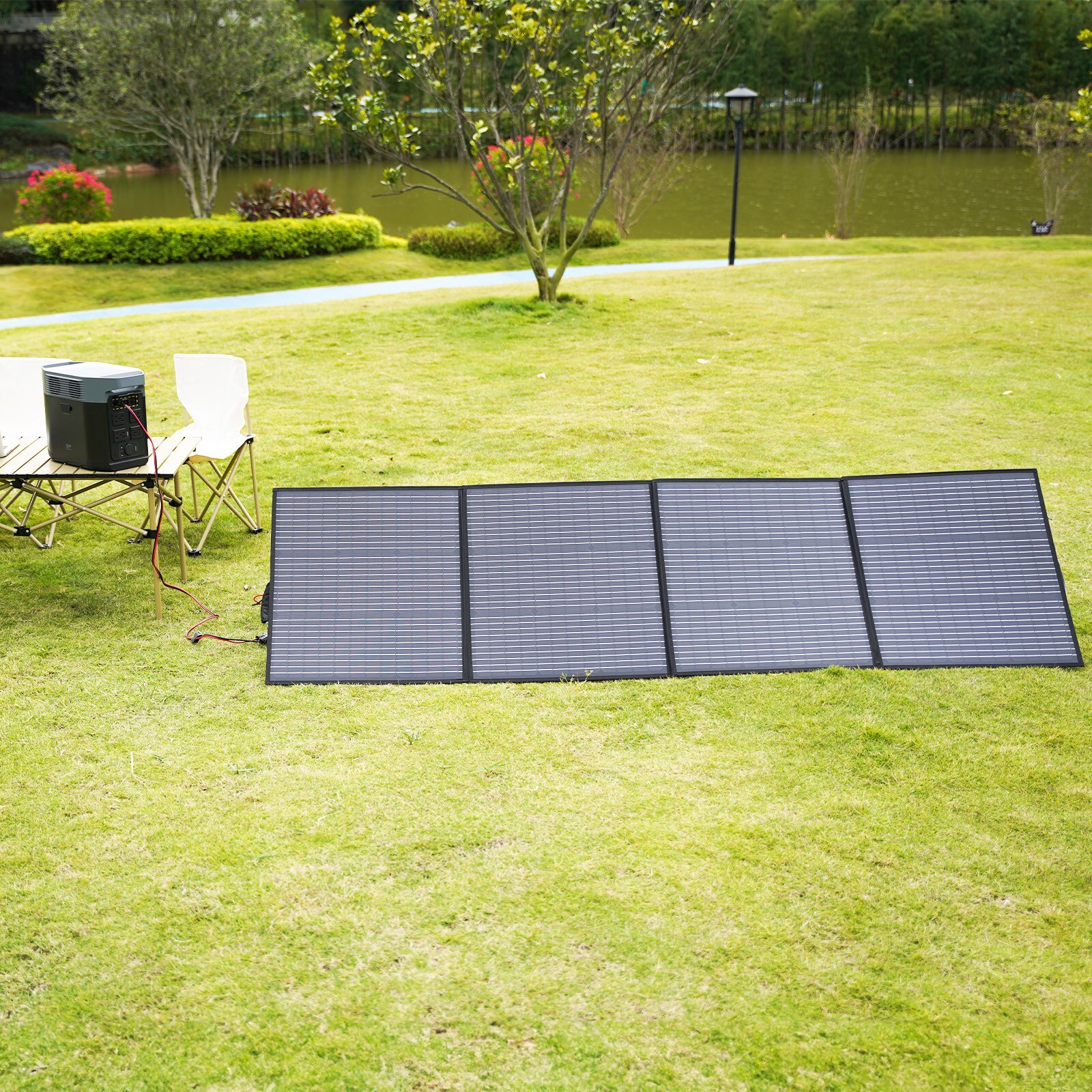 MHPOWOS 220 watt Portable Solar Panel Folding Solar Panel for Ecoflow Generator