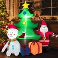 thumbnail image 2 of Costway 7.2 FT Inflatable Christmas Decoration Lighted Blow up Xmas Tree w/ Santa Claus, 2 of 10