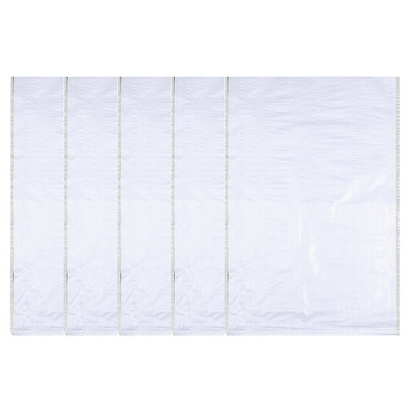 WHEANG Sac Tissé en Film Plastique Blanc Épais, Protection pour Sac de Sable Inondé, Emballage 15x24 Po