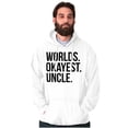 thumbnail image 3 of Worlds Okayest Uncle Niece Nephew Fun Hoodie Hooded Sweatshirt Men Brisco Brands M, 3 of 5