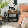 thumbnail image 4 of Gymax Nesting Coffee Table Set of 2 Industrial Stackable Side Table w/ Magazine Holder, 4 of 10