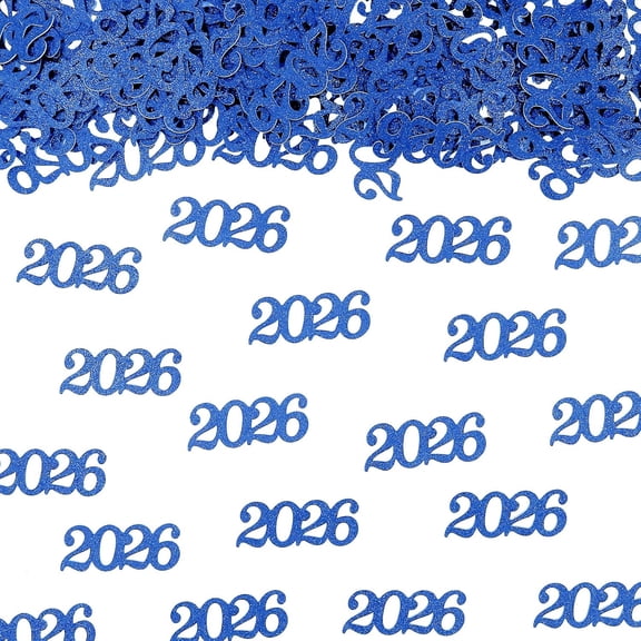 Blue Graduation Confetti Class of 2026, Glitter 2026 Confetti 120pcs for Graduation Party Decorations and New Years Eve Party Supplies 2026.