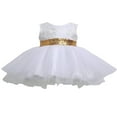 thumbnail image 1 of Robe à Paillettes avec Nœud pour Fillette Pricess, Robes de Fête, Costume de Noël, 1 of 6