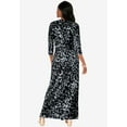 thumbnail image 3 of Jessica London Women's Plus Size Stretch Knit Faux Wrap Maxi Dress, 3 of 6