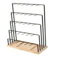 thumbnail image 1 of Xuanheng 5 Tiers Earring Display Stand Holder Jewelry Hanger Rack Easy Assemble Tabletop with Hooks for Home Ear Studs Keychains Rings Black, 1 of 8