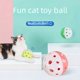 thumbnail image 3 of Juguete para gatos con forma de pelota que se auto-hibe y que suena como una campana que se mueve para aliviar el aburrimiento, juguete hueco colorido para gatos, 3 of 5