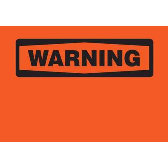 BRADY 42950 Blank Sign - Preprinted Headers G2061930