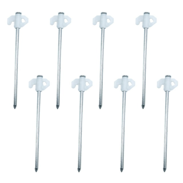 Piquets de Tente Résistants à la Rouille, Support Sécurisé avec Vis pour Ancrage au Sol pour Patios et Jardins (Florescence Réutilisable)