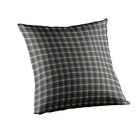 Patch Magic TPW005R Blue Black Plaid, Fabric Toss Pillow 16 x 16 inch