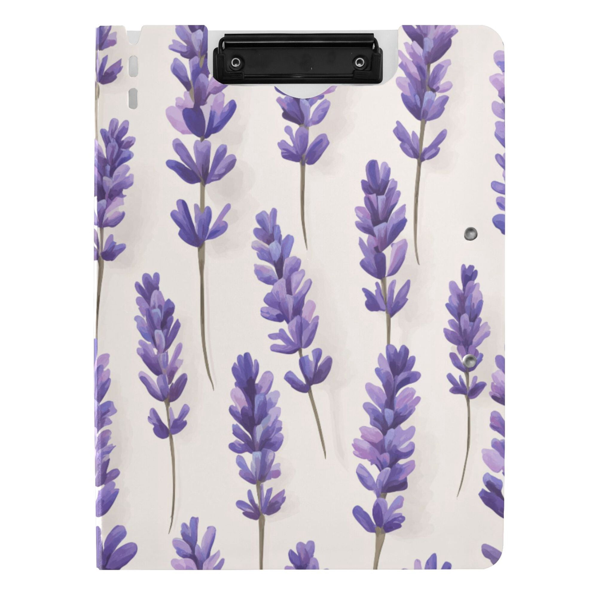 FORMRS A4 Clipboard Folder with Pen Holder Horizontal Foldable School Office Binder, Lavender Pattern