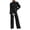 22# Black, variant on 2 Piece Outfits for Women Loose Mock Neck Sweatshirt with Wide Leg Pants 2026 Lounge Travel Matching Sets Black XL