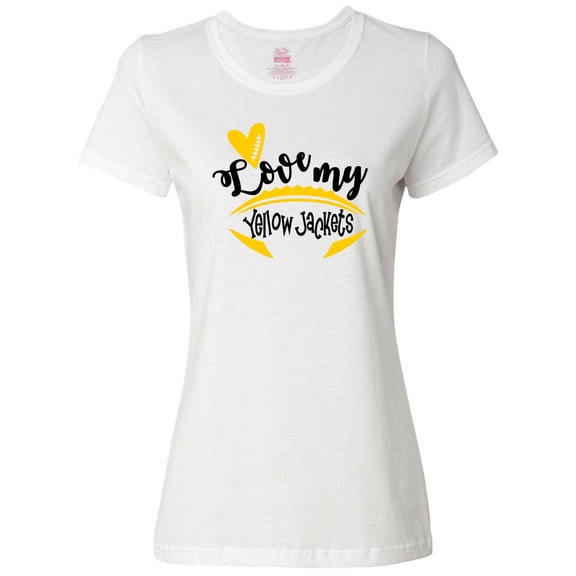 Inktastic Love My Yellow Jackets Football Women's T-Shirt