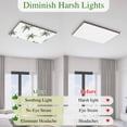 thumbnail image 5 of Green Palm Trees Magnetic Fluorescent Light Covers for Ceiling Lights 2 x 4 Feet, Summer Botanical Modern Art Office Classroom Kitchen Drop Ceiling Light Covers Lighting Filters Shade Panel 2 Packs, 5 of 9