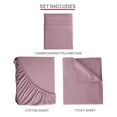 thumbnail image 4 of Lux Decor Collection Twin XL Bed Sheets - Brushed Microfiber 3 Piece Bed Sheets Set upto 16 inches Deep Pocket, Pink, 4 of 8