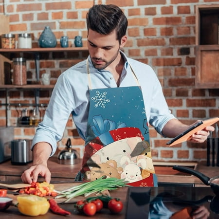 

Kitchen Appliances Linen Christmas Apron Sunflower Pumpkin Creative Apron Kitchen Housework Oil Repellent Antifouling Apron Christmas Decorations