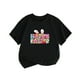 thumbnail image 1 of Gibobby Blusa Termica Nueva ropa para niños de verano, camiseta de manga corta para niñas de estilo europeo y estadounidense, camiseta para niños con cuello redondo y estampado （Negro， 8-9 Años), 1 of 3