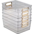 thumbnail image 1 of duomi-Clear Pantry Storage Bins, Clear Plastic Cosmetics Organizer Bins, 6 Packs, 1 of 4